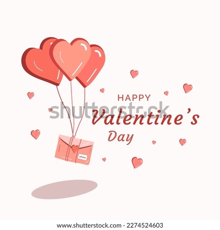 Happy valentine's day illustration banner	
