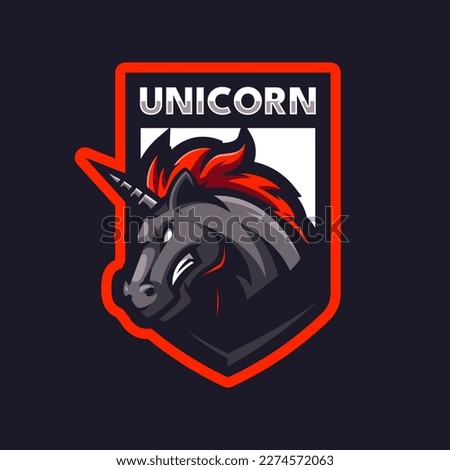 The Unicorn Sport Mascot logo design vector
