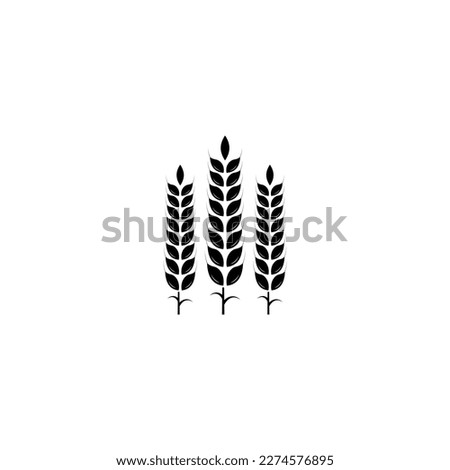 Wheat icon or logo vector graphics