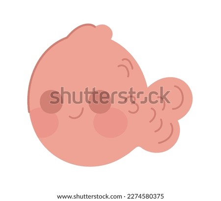 fish cute animal icon isolated