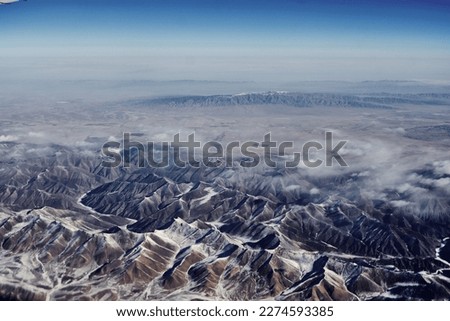 Mountain Range Cover By Snow