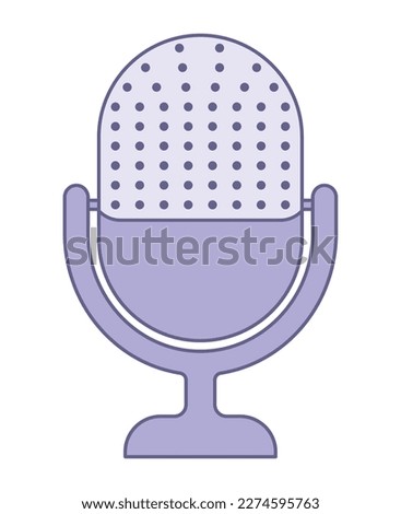 classic microphone isolated icon style