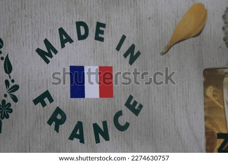 made in france text sign store on windows stickers facade shop