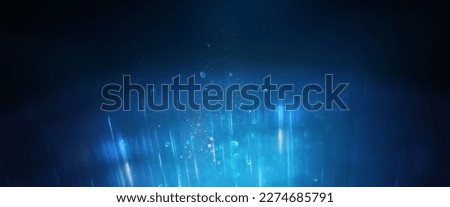 background of abstract glitter lights. blue and black. de focused