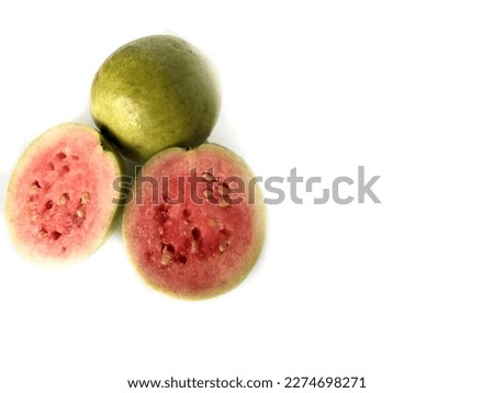 photo of guava fruit with white background.