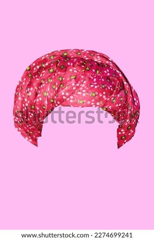 Rajasthani men's head wear comfortable safa design isolated, pink background