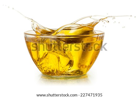 Cooking oil. Splash isolated on white. With clipping path.