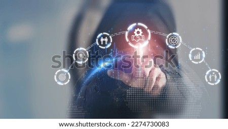 Business ecosystems and partnerships concept. Business collaboration strategies. The value of network and solution of creating new opportunities.  Task relations, collaboration, team building. Royalty-Free Stock Photo #2274730083