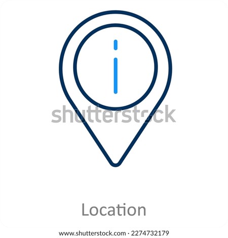 location and pin icon concept
