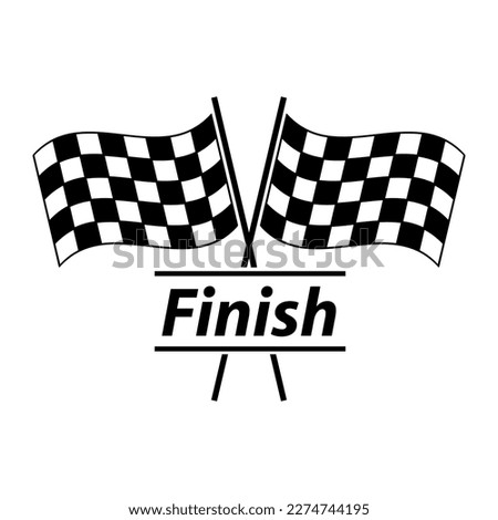 The race flag icon. Finish symbol. trendy style illustration on white background..eps Royalty-Free Stock Photo #2274744195