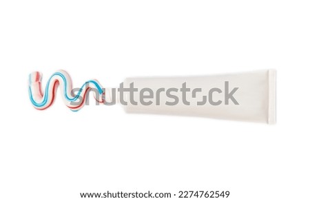 Toothpaste isolated on white background. dental care. Fresh breath and caries prevention. Dentistry concept. Dental hygiene. Royalty-Free Stock Photo #2274762549