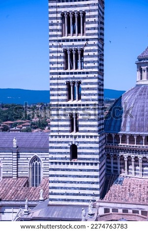 Siena Cathedral (Italian: Duomo di Siena) is a medieval church in Siena, Italy, dedicated from its earliest days as a Roman Catholic Marian church, and now dedicated to the Assumption of Mary.