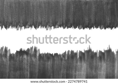 Ink-Black watercolor stripes or brush on white background,Abstract color,Abstract Textures  