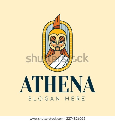 Goddess Greek Athena vector illustration design.