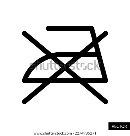 Do not iron, no ironing laundry symbol vector icon in line style design for website, app, UI, isolated on white background. Editable stroke. EPS 10 vector illustration. Royalty-Free Stock Photo #2274985271