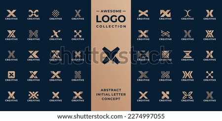 Mega collection initial letter X logo design idea. Royalty-Free Stock Photo #2274997055