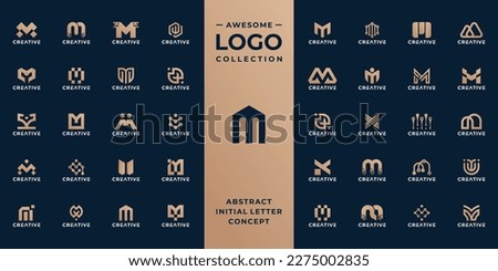 Set of letter m logo, logo m, initial m symbol Royalty-Free Stock Photo #2275002835