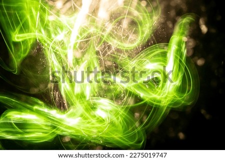 Abstract shapes of light. Long exposure photography without photoshop. Effects made with light. Light painting photography.
