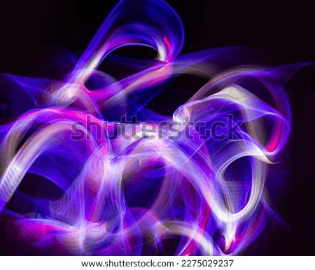 Abstract shapes of light. Long exposure photography without photoshop. Effects made with light. Light painting photography.