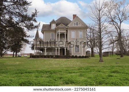 Historic Victorian Mansion Located in Rural East Texas Royalty-Free Stock Photo #2275045161