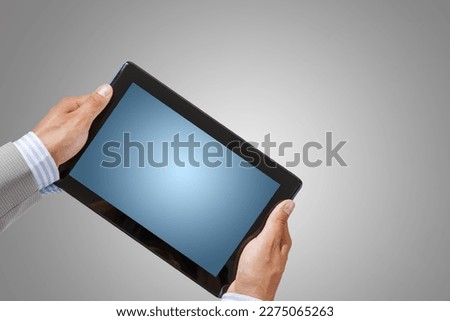 Tablet with blank empty screen