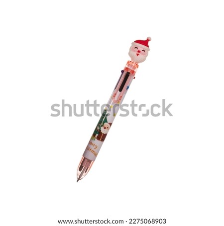 Ball pen for children isolated on white background , christmas gift 