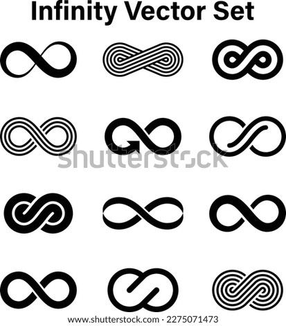 Infinity symbol icons, unlimited icons, EPS10