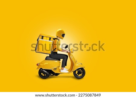 delivery concept, motor bike delivery Royalty-Free Stock Photo #2275087849