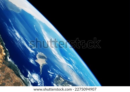 Earth's atmosphere from space. Elements of this image furnishing NASA. High quality photo