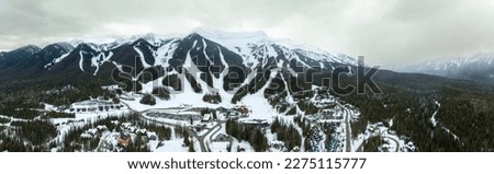 Panoramic View of Fernie Alpine Resort Winter Ski Slopes BC Canada Canadian Rockies Royalty-Free Stock Photo #2275115777