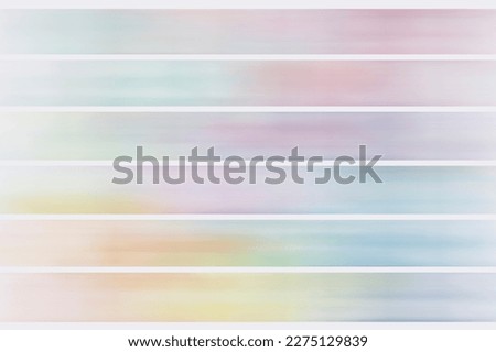 Watercolor blurred banners set of long stripes on white