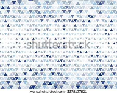 Mosaic triangles halftone background. Triangular fade elements banner backdrop. Digital triangles halftone shapes.