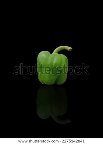 black screen green capsicum HD wallpaper.Green bell peppers are the immature fruit of the bell pepper plant.