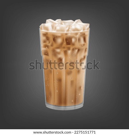 Iced coffee in glass and plastic cup Royalty-Free Stock Photo #2275151771