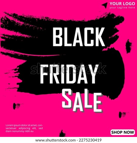 Black friday sale banner.Social media template.