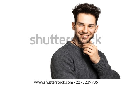 Smiling handsome man isolated on white