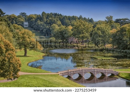 Serpentine Lake in Cobham Surrey UK Royalty-Free Stock Photo #2275253459