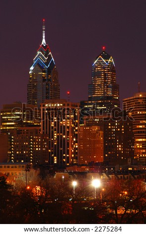 Philadelphia Skyline Nightscape