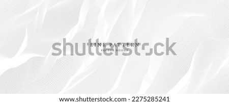 Premium background design with luxury white line pattern (texture). Abstract horizontal vector template for business banner, formal backdrop, prestigious voucher, luxe invite Royalty-Free Stock Photo #2275285241
