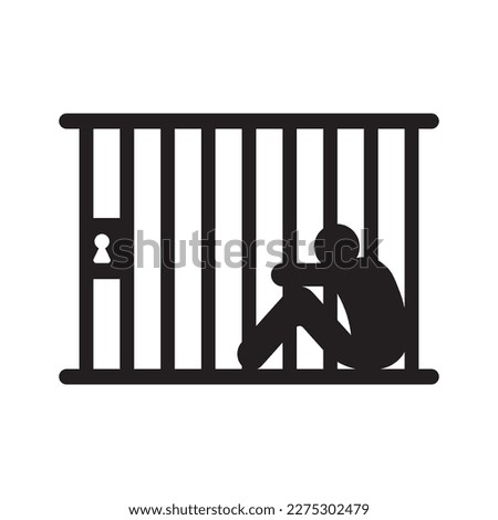 Prison or prison simple icon,illustration design template. Royalty-Free Stock Photo #2275302479