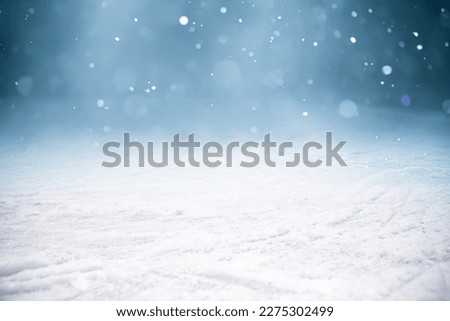 SNOW AND SNOW FLAKES ON THE DARK BLUE CHRISTMAS NIGHT SKY, CHRISTMAS HOLIDAY BACKDROP BACKGROUND FOR MONTAGE PRODUCTS OR CHRISTMAS PRESENTS AND GIFTS, COLD FRESH DESIGN, WINTER STILL LIFE