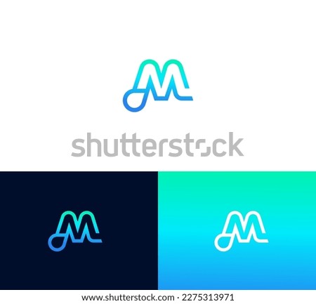 Letter M logo icon design template elements.