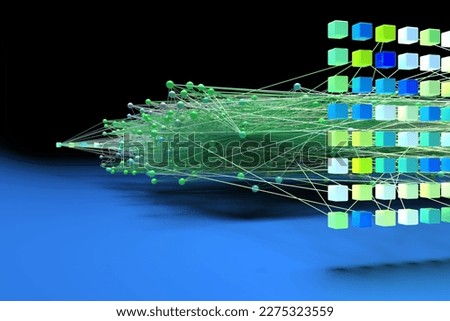 Data concept, Internet connection network high digital technology. 3D Render. 3D Illustration