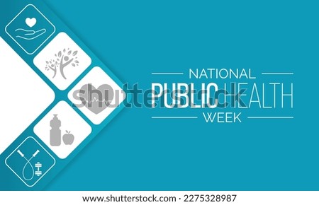 National Public health week observed each year During first full week of April across United states. Vector illustration