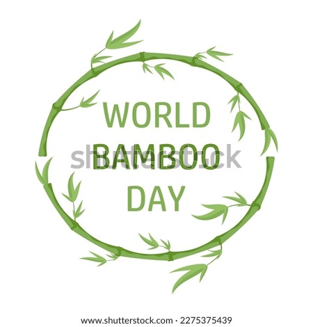 World bamboo day september 18. Vector illustration.