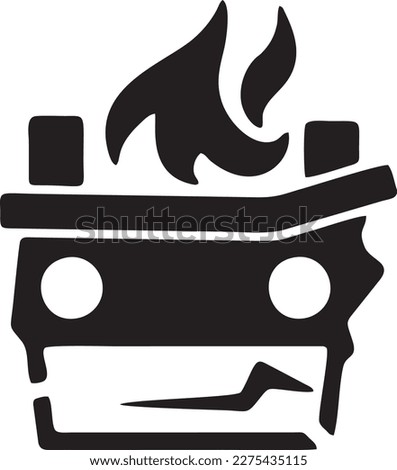 Fire hot icon symbol image vector. Illustration of the danger fire burn image design. EPS 10