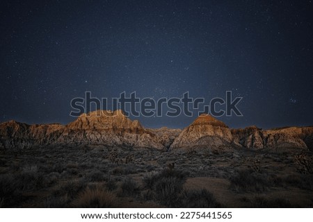 Stars over Red Rock Canyon National Conservation Area near Las Vegas, Nevada Royalty-Free Stock Photo #2275441565