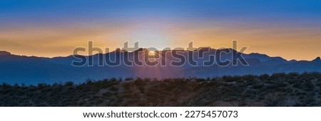Sunrise with mountains of the  Sierra Ancha Wilderness area. Royalty-Free Stock Photo #2275457073