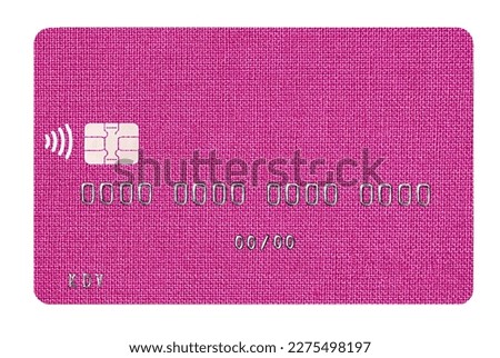 Debit card closeup on transparent background for design purpose