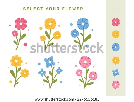 Spring flower set collection event design